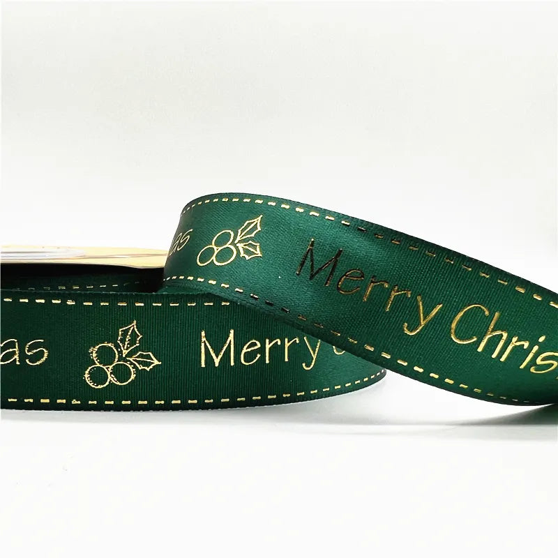 5yards Of 1inch(25mm) Christmas Polyester Ribbon.