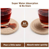 8pcs High-Temperature Resistant Woven Coaster Set With Holder