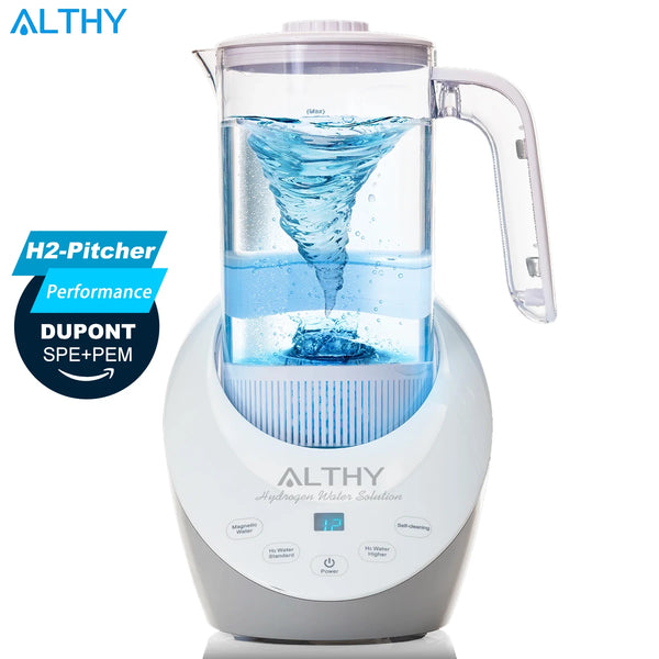 ALTHY Hydrogen  Water Pitcher Generator Machine SPE & PEM With PH Calcium Sulfite filter