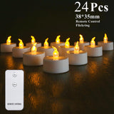 6/24Pcs Flameless LED Battery Powered Candles.