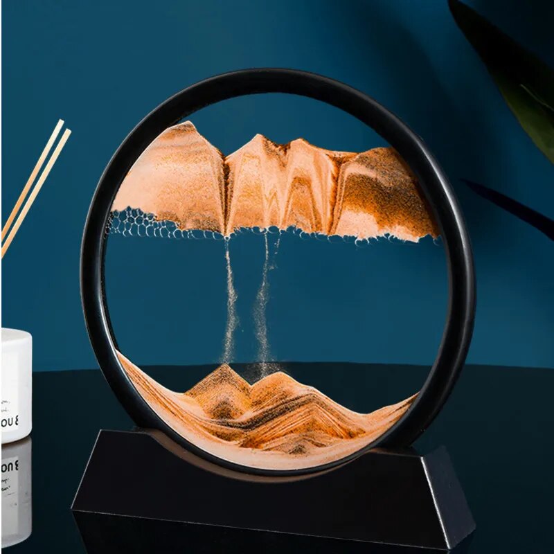 3D Hourglass Deep Sea Sandscape Art.