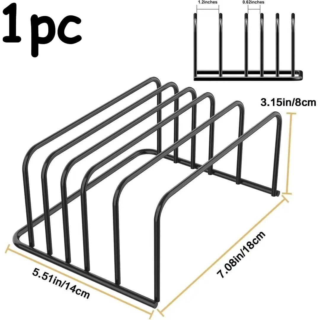 5-Tier  Carbon Steel Kitchen Cutting Board Or Pot Lid Rack