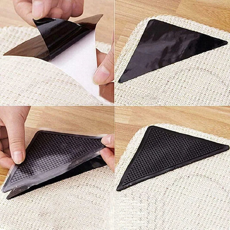 Triangle Carpet Non-slip Washable Corner Stickers