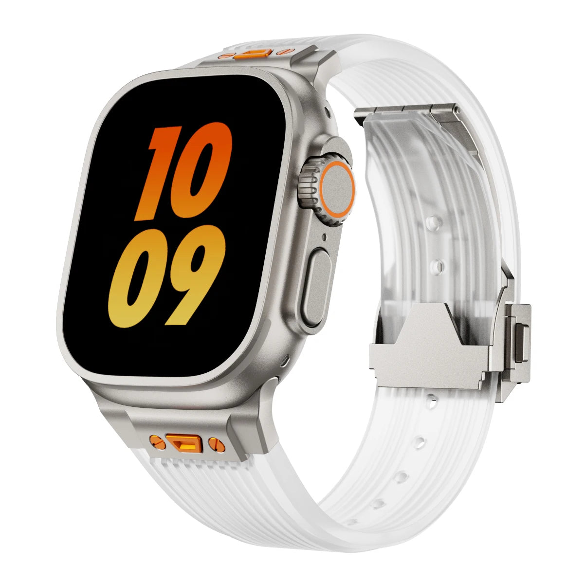 Silicone Sports Strap for Apple Watch Ultra 2/1 49mm Series 9 8 7 45mm 44mm Or IWatch 6 5 4 3 Se 44mm 42mm