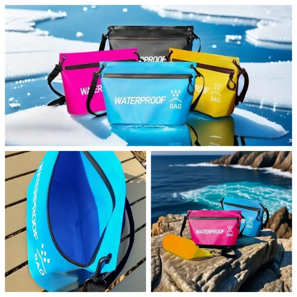 1pc Durable Dry Bag With Zipper For Swimming Rafting Or Kayaking
