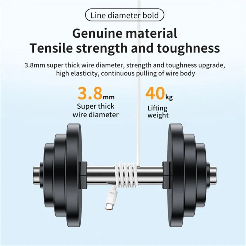 Super Fast Charging 120W USB Type C Cable 10A USBA to USB C 0.25/1/1.5/2M