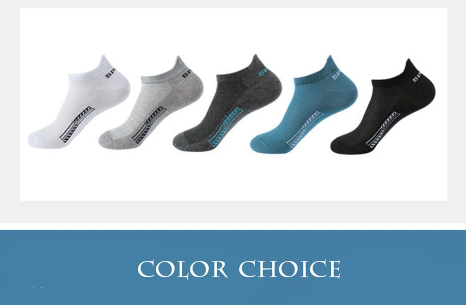 10 Pairs Cotton Breathable Mesh Sports Ankle High Socks For Men And Women