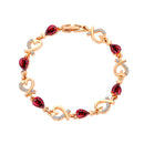 SUMENG New 5 Colors Crystal Heart Chain Bracelet.