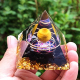 6CM Orgonite Pyramid Natural Healing/Meditation Crystals.