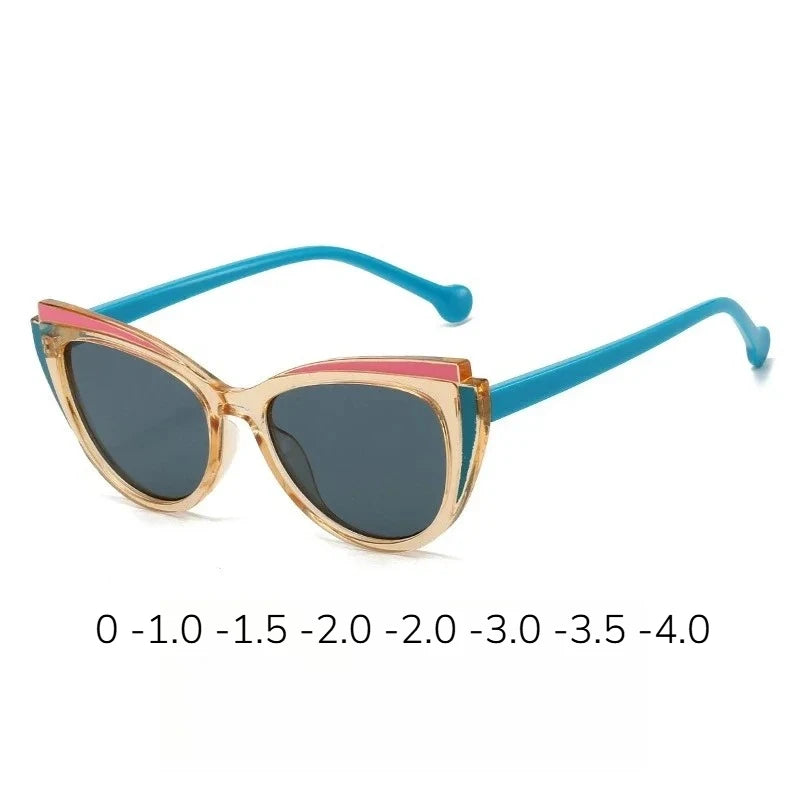 Women's Blue Light Blocking Myopia Glasses With UV Protection