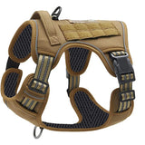 Durable Military-Style Vest with Reflective Straps & Secure Control Handle Dog Harness