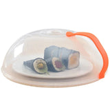 Microwave Transparent Plate Cover With Steam Vent And Handle