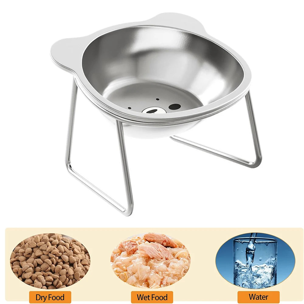 Raised Stainless Steel Pet Bowls