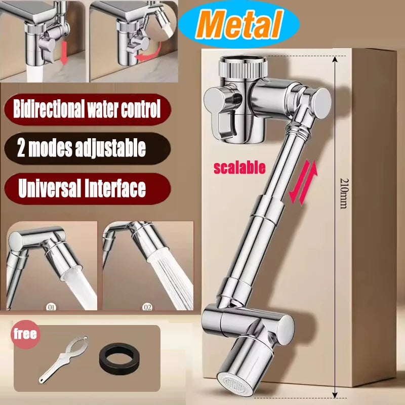 Metal 1440° Rotatable Extension 2 Mode Faucet Sprayer
