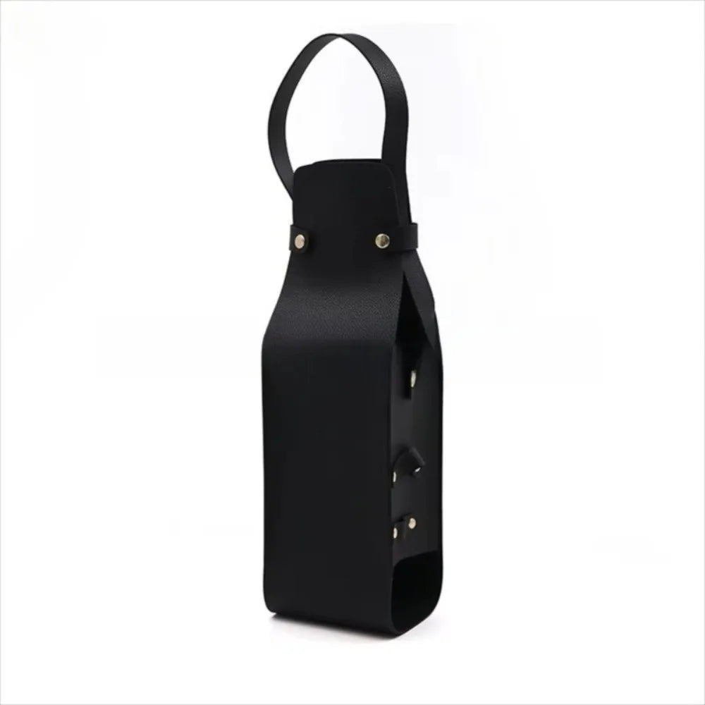 PU Leather Double Layer Reusable Wine Bag
