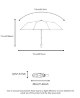 24 Bone Automatic Open Close Folding Umbrella With SPF 50 UV Sun Protection