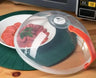 Microwave Transparent Plate Cover With Steam Vent And Handle