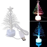 Mini LED USB Charge Fiber Optical Christmas Tree Night Light