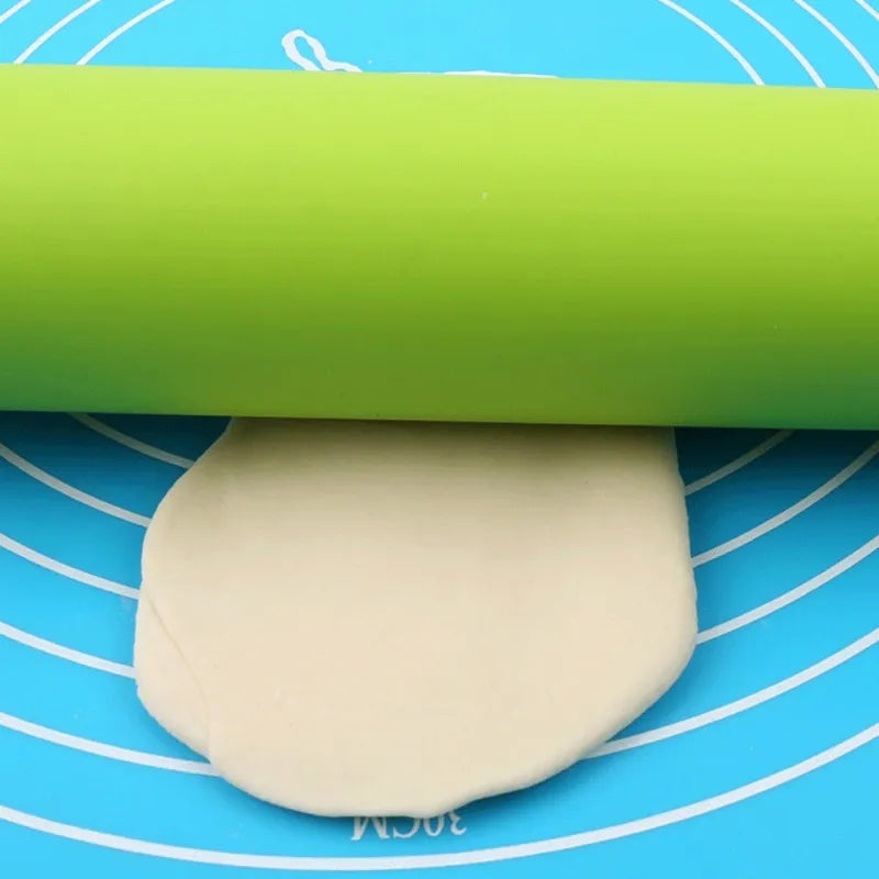 Silicone Non-Stick Rolling Pin With Plastic OR Wooden Handle. Pas