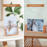 Desktop Acrylic Photo Frame With Wooden Stand