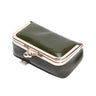 Compact Genuine Leather Kiss-Lock Mini Accessorie Pouch