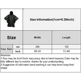 Hooded Poncho Style Raincoat