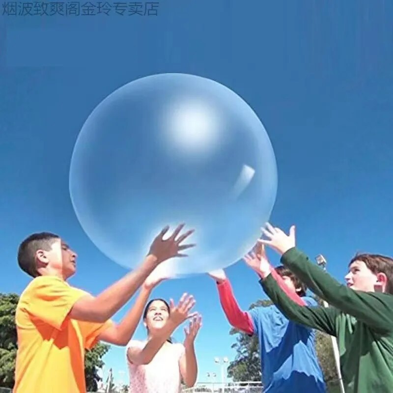 Children's outdoor water bubble ball toy.