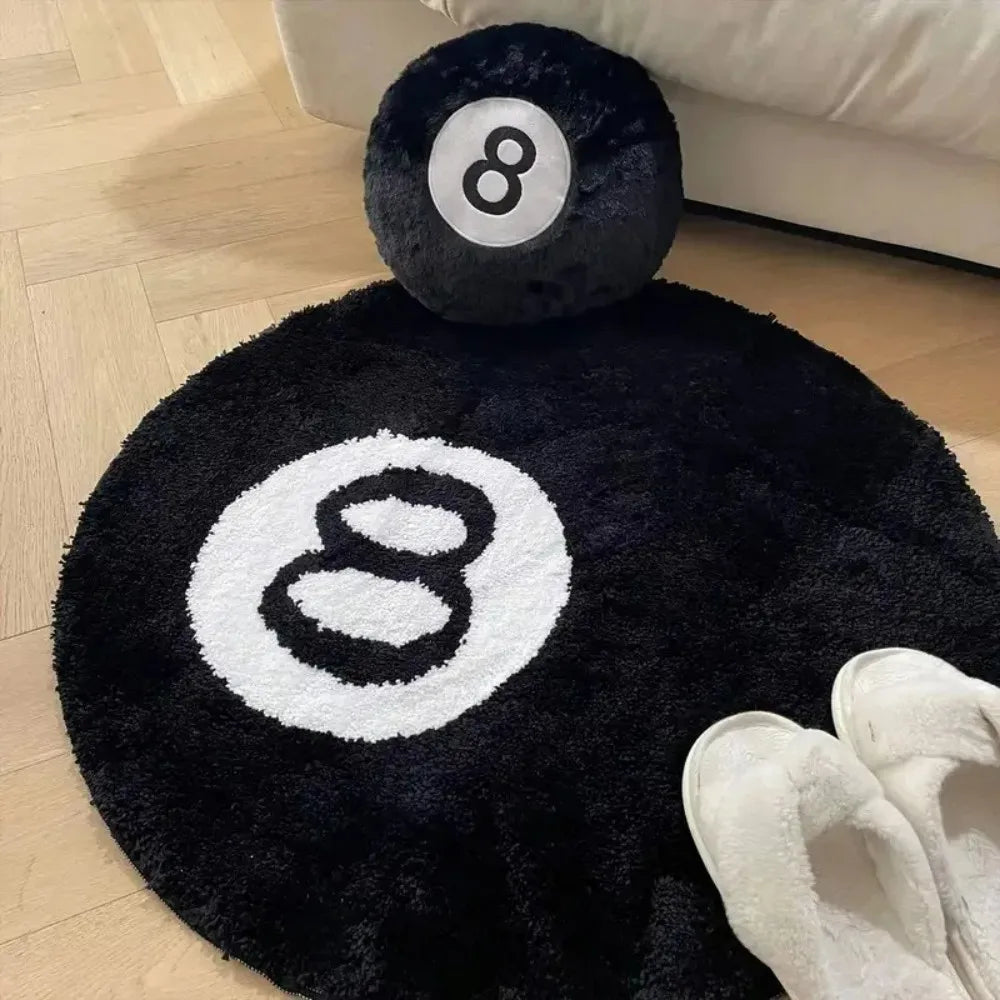 Billiards 8 Ball Throw Rug