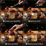 Wooden Smoke Infuser For Old Fashioned Bourbon Drinks