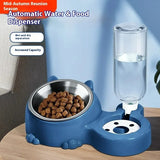 2-in-1 Stainless Steel Automatic Water And Food Dispenser