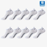 10 Pairs Cotton Breathable Mesh Sports Ankle High Socks For Men And Women