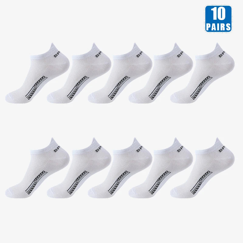 5/10 Pairs Men Or Women's Cotton Mesh Ankle Sports Socks