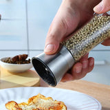Stainless Steel Manual Glass Grinding Spice Bottle