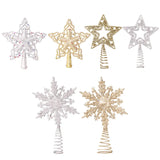 Plastic Five-pointed Star Snowflake Christmas Tree Top