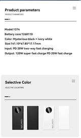 80000mAh High Capacity 120W Super Fast Charging Power Bank For iPhone Or Samsung