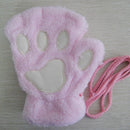 Winter Faux Fur Plush Warm Half Finger Mittens/Gloves.