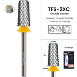 3/32" MagiBling Carbide Sharp 6.6mm Cross Cut Tapered Nails Bit For Acrylic Gel Remover