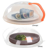 Microwave Transparent Plate Cover With Steam Vent And Handle
