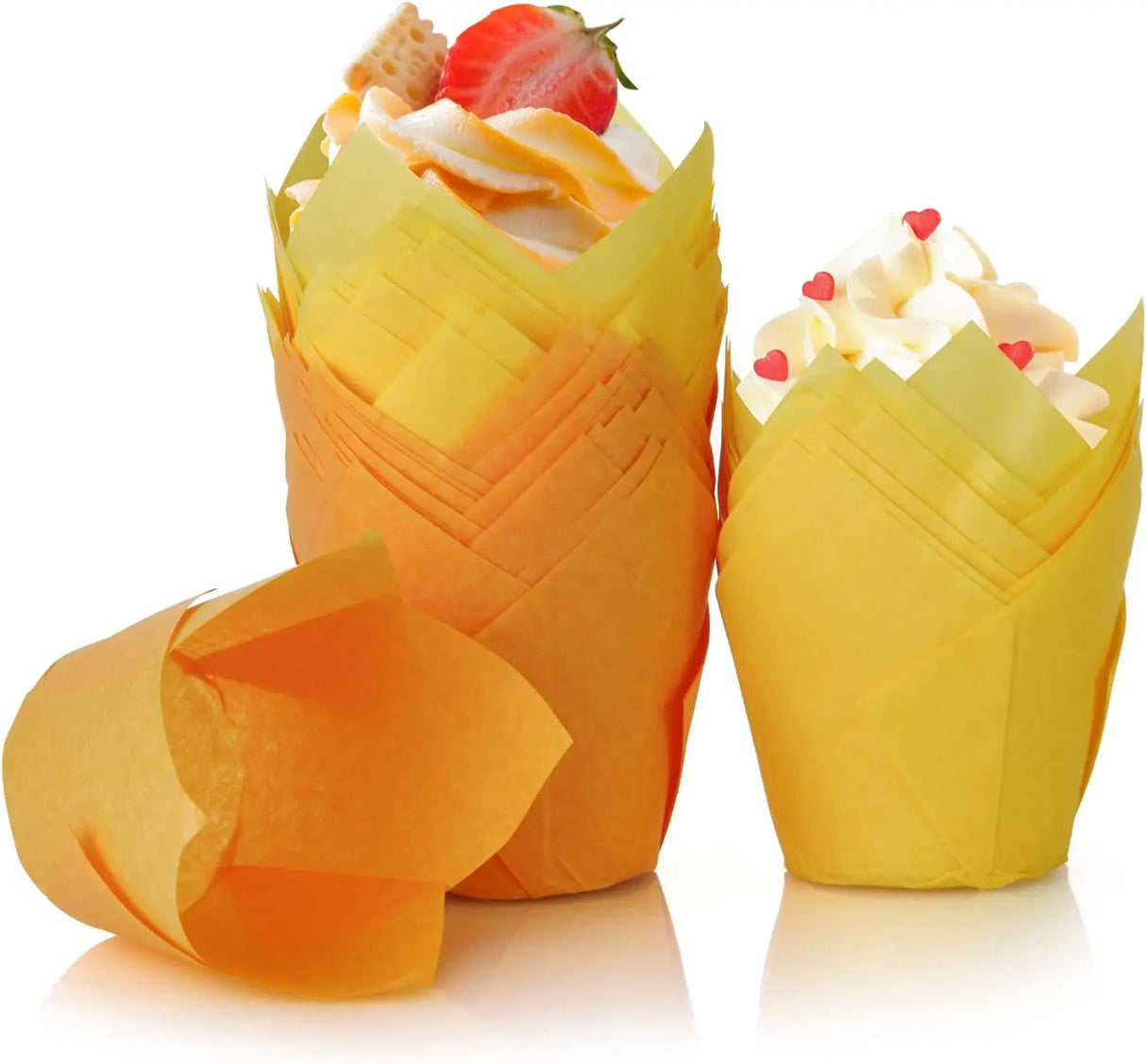 100pcs Oilproof Tulip Muffin Cupcake Liners