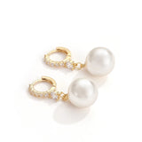Lady's Elegant Pearl Pendant Earrings