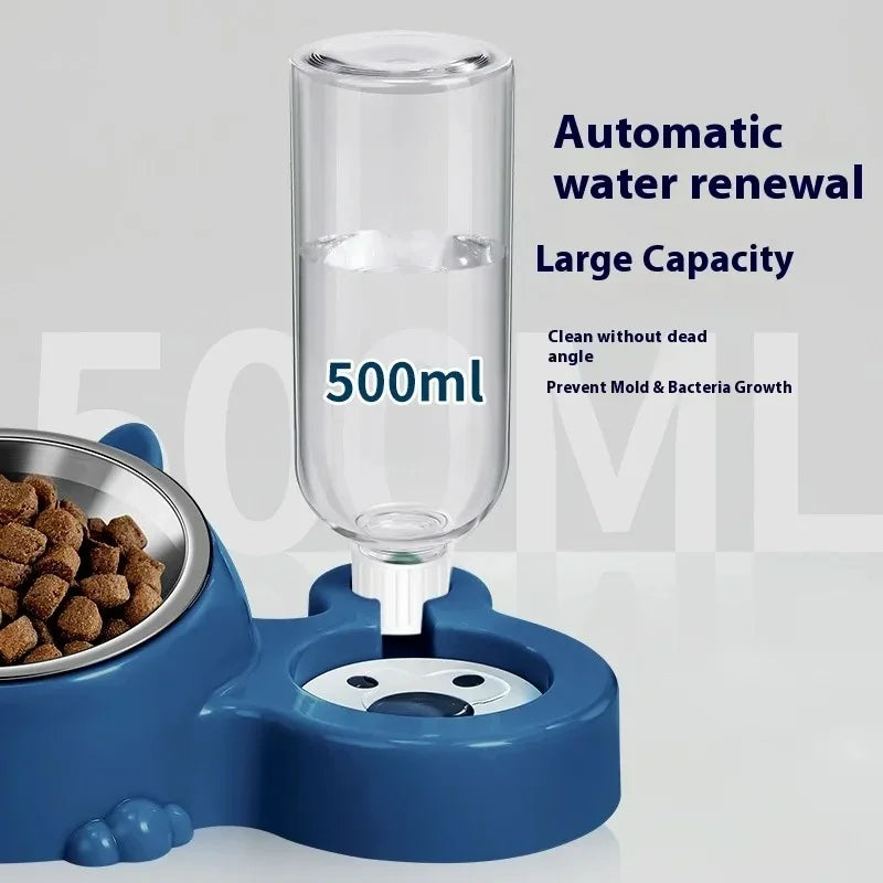 2-in-1 Stainless Steel Automatic Water And Food Dispenser