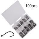 Aorace 100Pcs carbon steel circle fishing hooks.