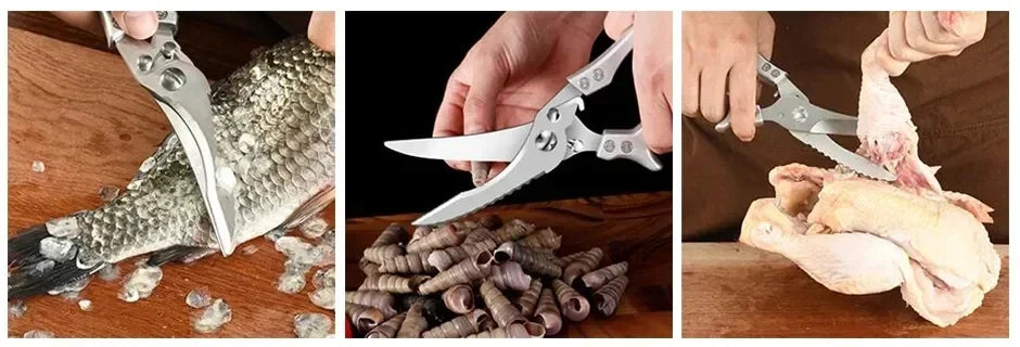 Stainless Steel Kitchen Scissors For Chicken Duck Fish Cutting