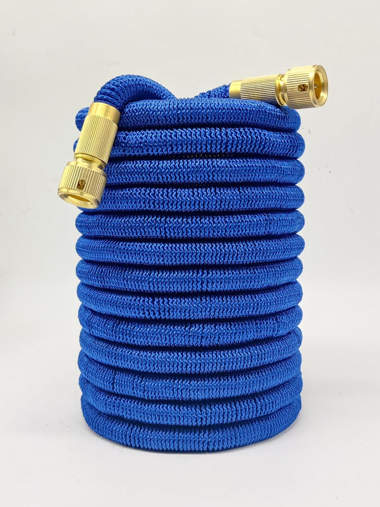 High Pressure Expandable PVC Garden Water Hose with Double Metal Connector.