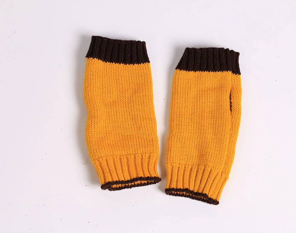 Women's Half Finger Acrylic Knitted Mittens