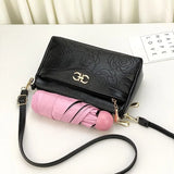 Embossed Women's Leather Shoulder Bags.