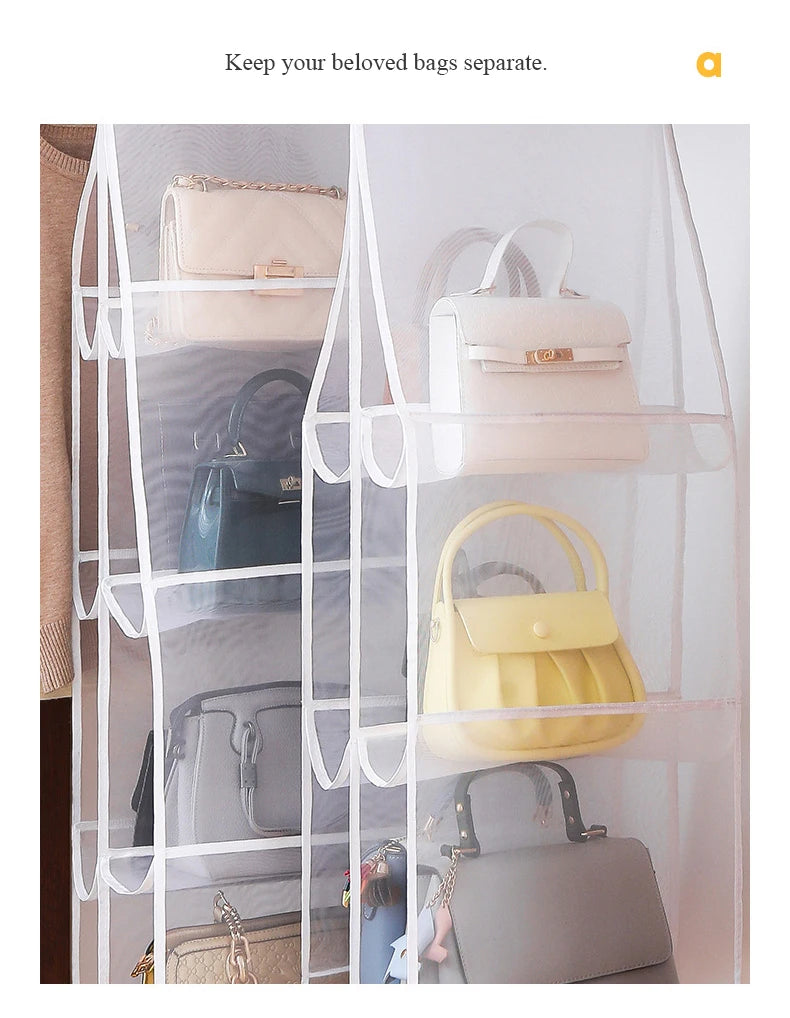 luluhut Wardrobe Hanging Organizer For Handbags