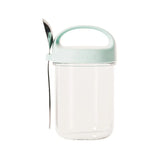 430ML Glass Cup With Lid And Spoon Great For Breakfast Oats Or Salad Cups