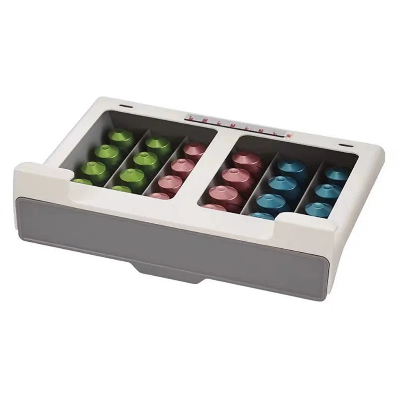 Adhesive Space-Saving Capsule Coffee/Tea Bag Storage Rack
