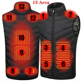 Men's and Women's USB Heated Thermal Vest. Sizes S to 6XL and Up to 17 Heating Zones.